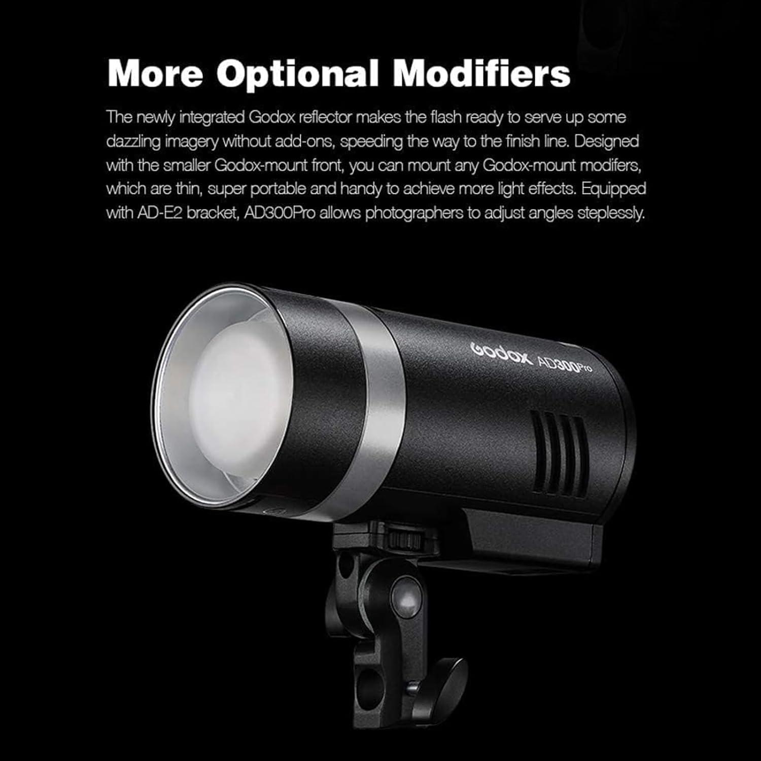 Godox AD300Pro Flash Kit | 300Ws Output, Portable Design, Extra Battery & Softbox Included | Ideal for Photography, Filmmaking | Compatible with Canon, Nikon, Sony - Pro Lighting Solution