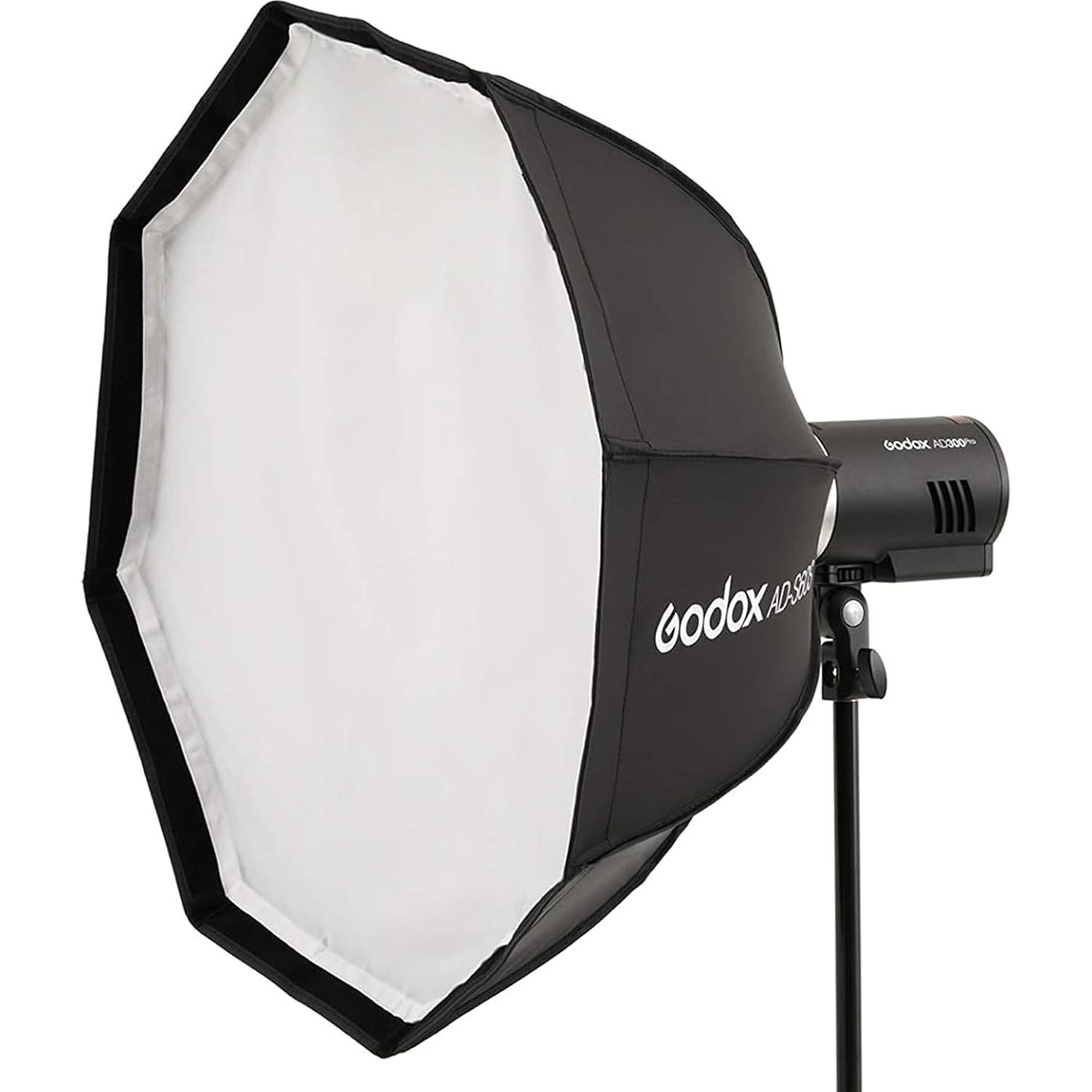 Godox AD300Pro Flash Kit | 300Ws Output, Portable Design, Extra Battery & Softbox Included | Ideal for Photography, Filmmaking | Compatible with Canon, Nikon, Sony - Pro Lighting Solution