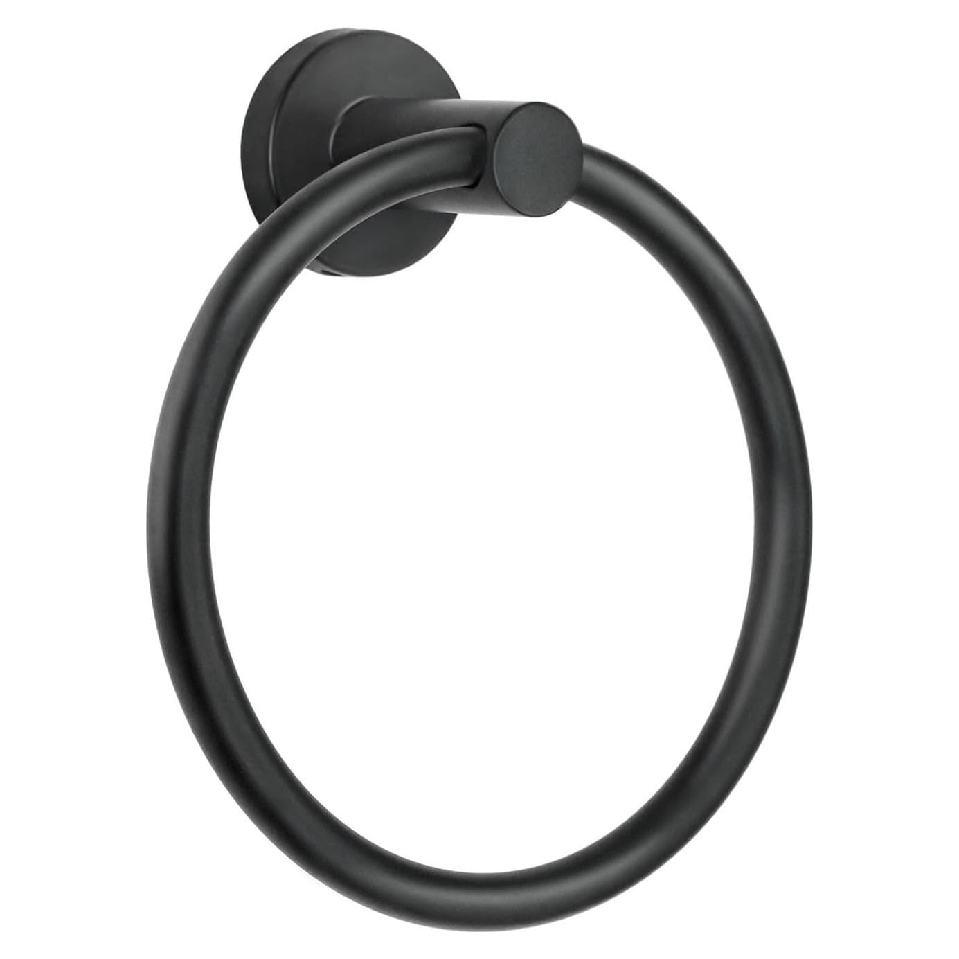 Anillo de Toalla ZGELIN Redondo Acero Inoxidable Negro Mate