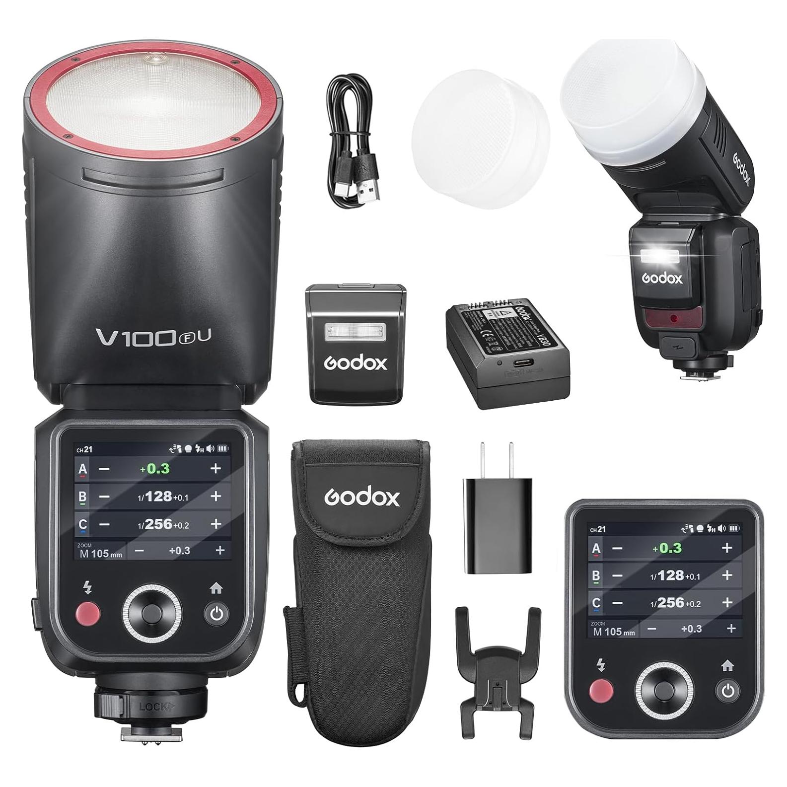 Flash Godox V100F 100W Pantalla Táctil para Fuji Inalámbrico