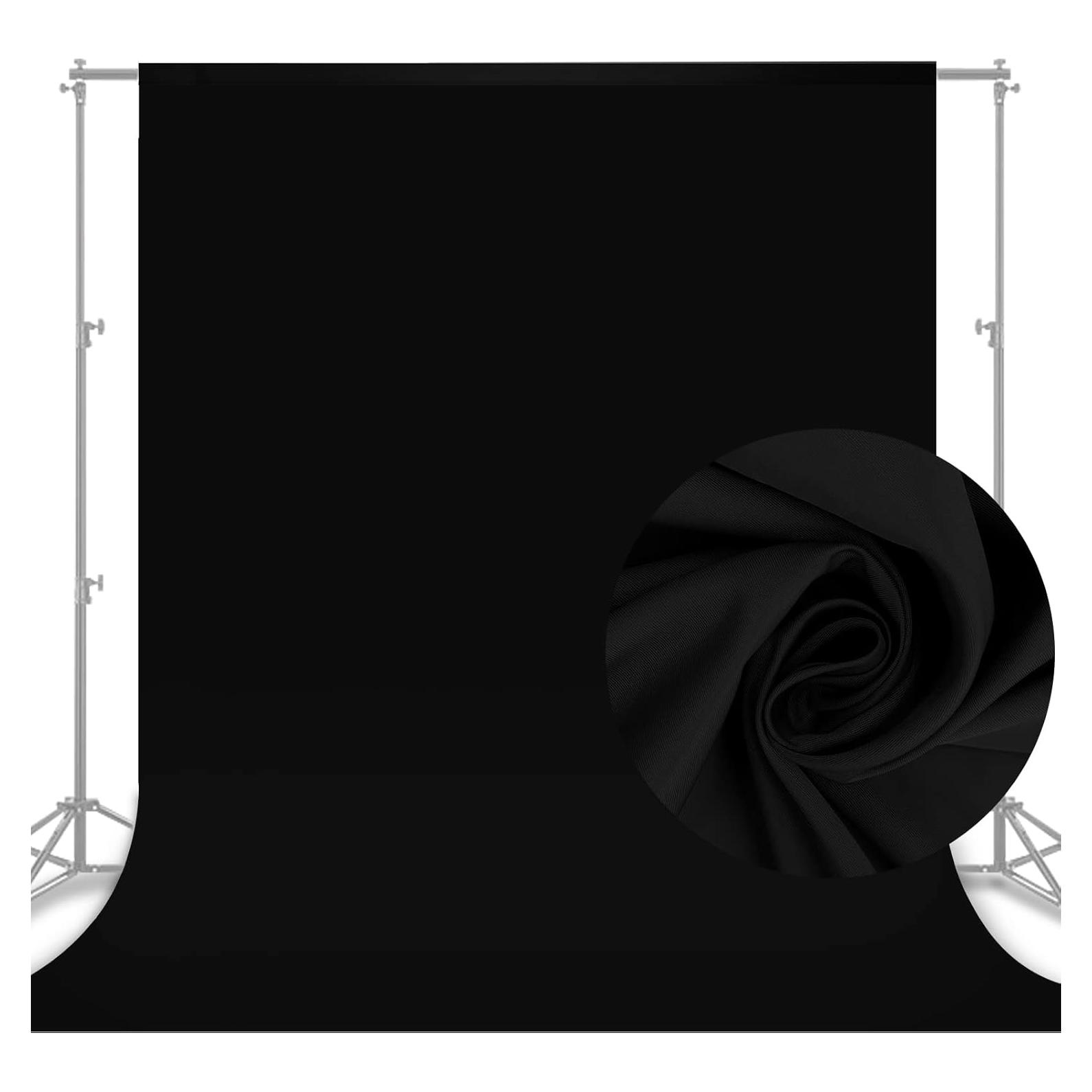 Fondo Negro para Fotografía Aimosen 2.44x3.05m Tela Poliester