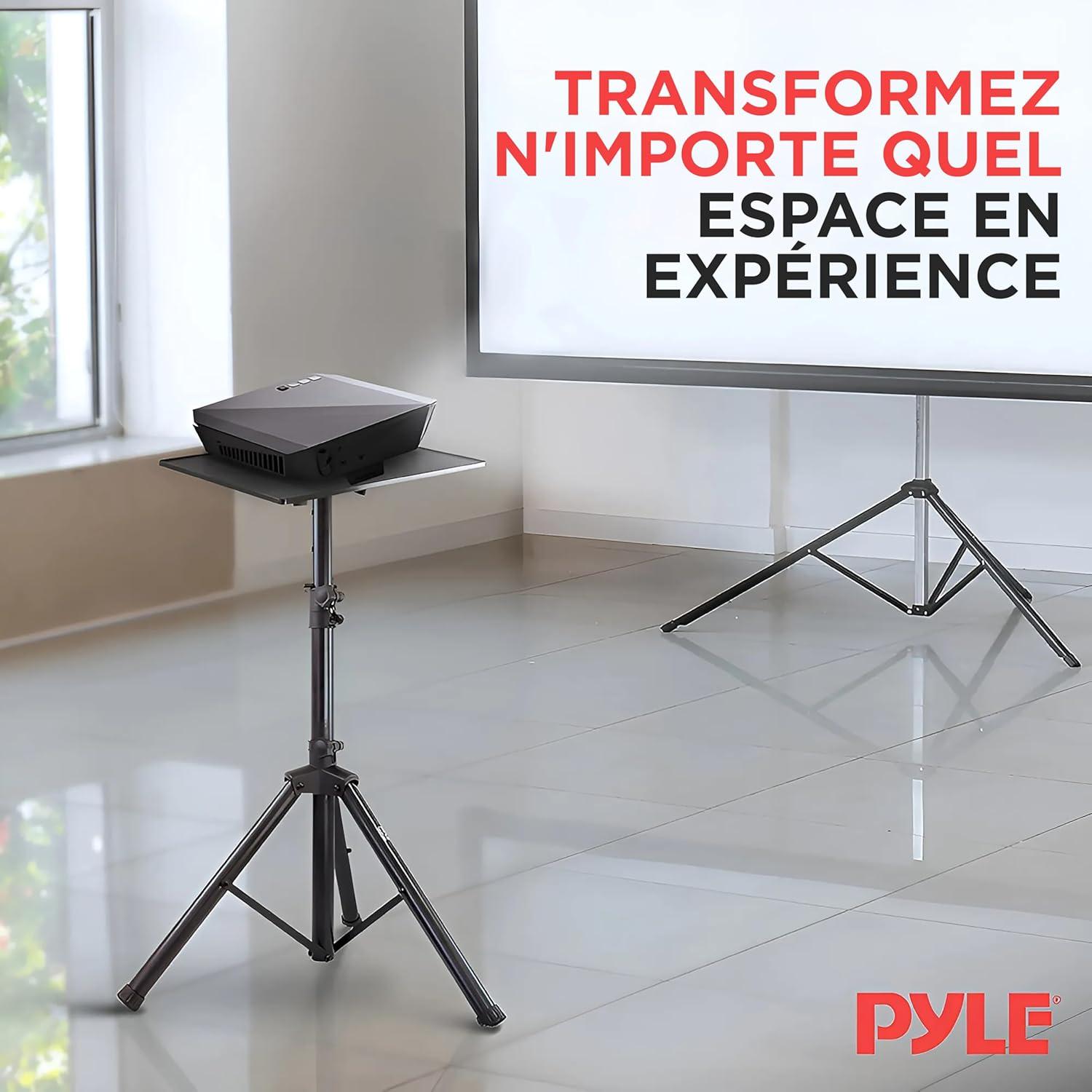 Soporte de trípode ajustable PYLE PRO para proyector y laptop