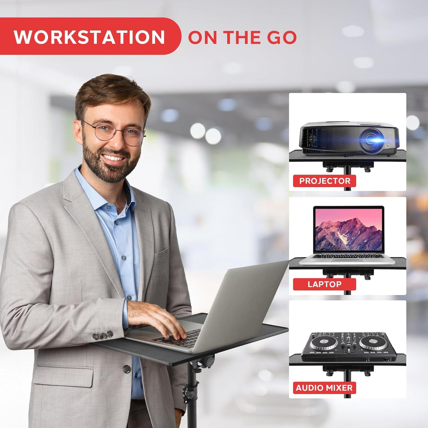 Soporte Universal Pyle para Proyector y Laptop - Trípode Ajustable 84.9-125 cm