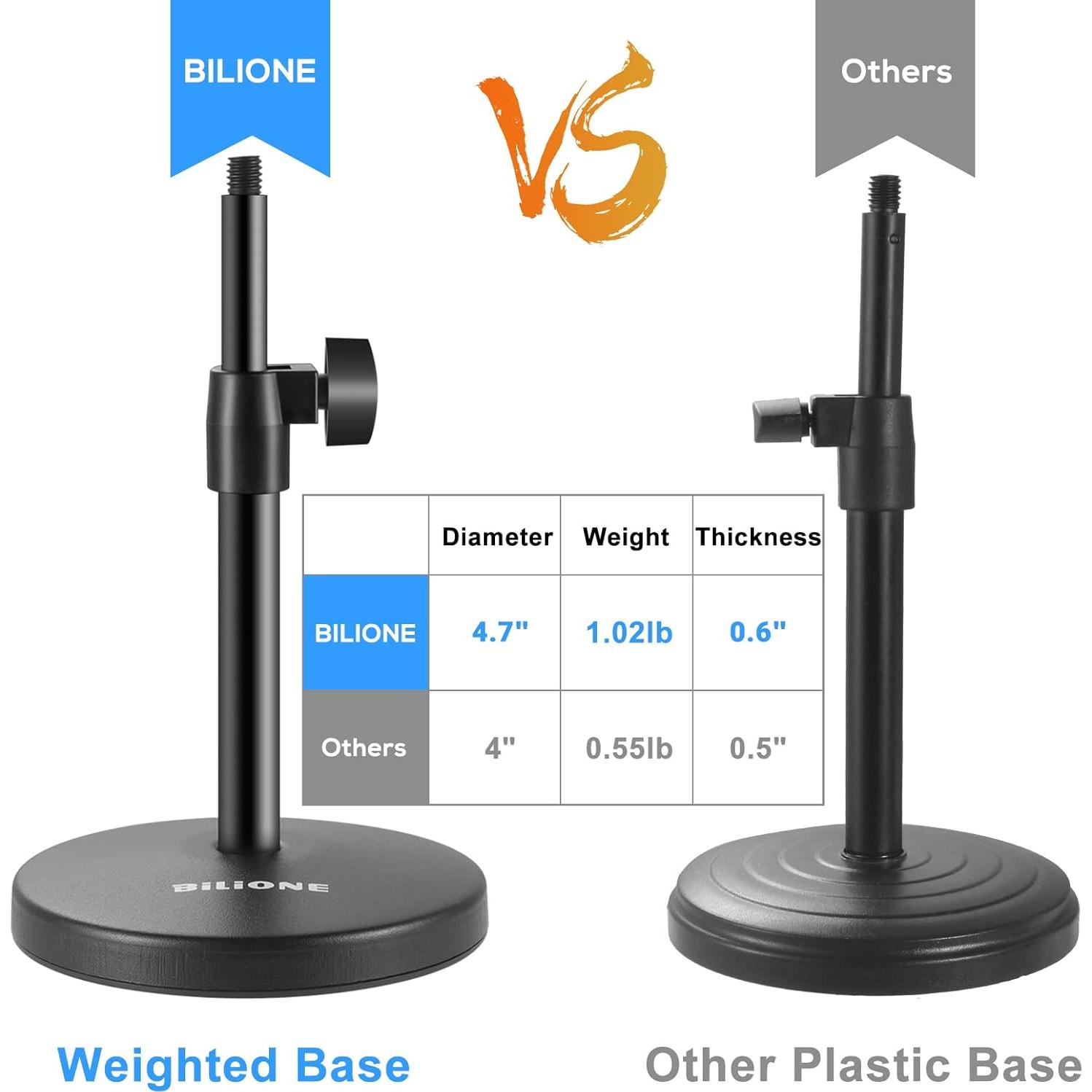 Soporte de Micrófono de Escritorio BILIONE Ajustable 3 en 1