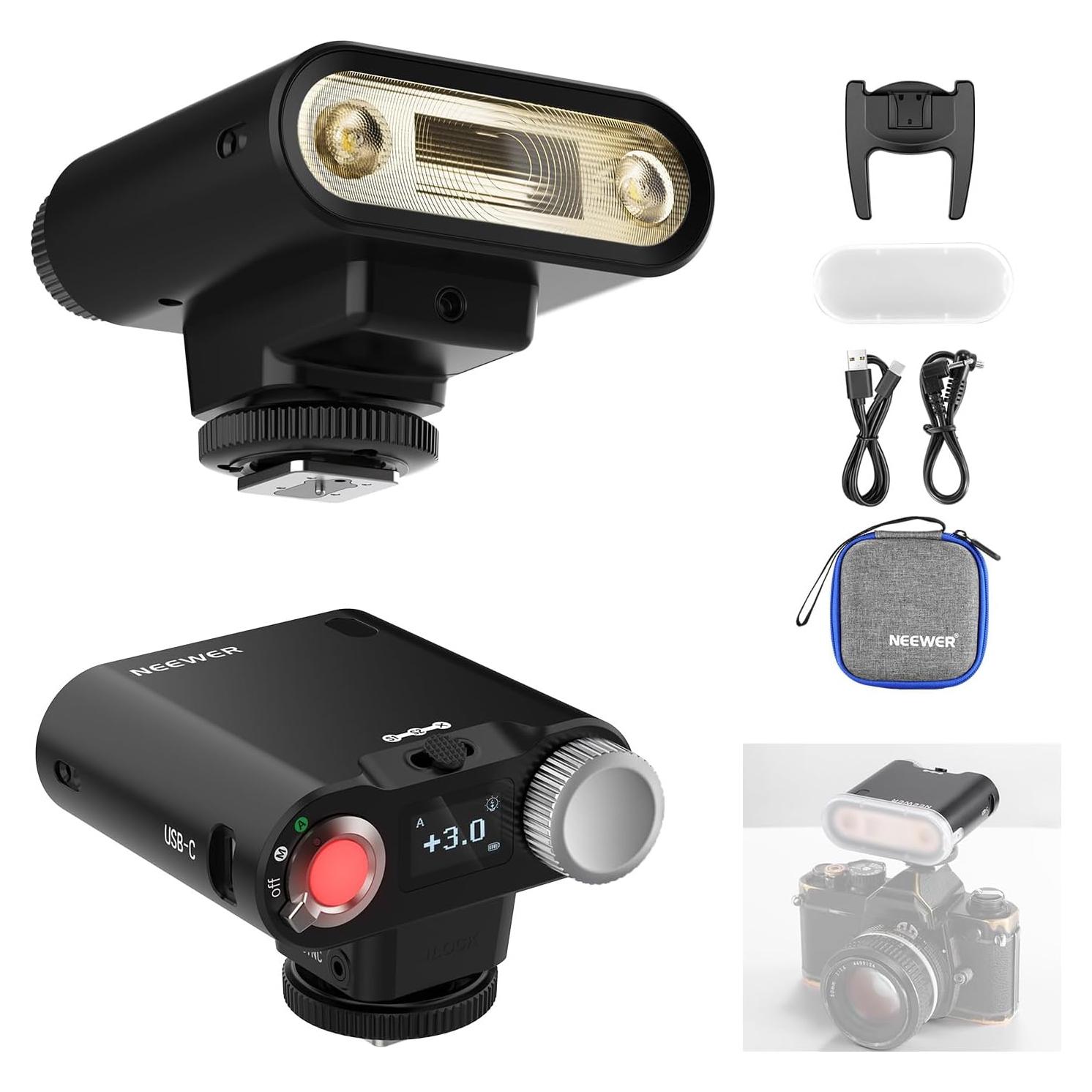 Flash de Cámara NEEWER Z160 22Ws GN14 6000K TTL Compacto