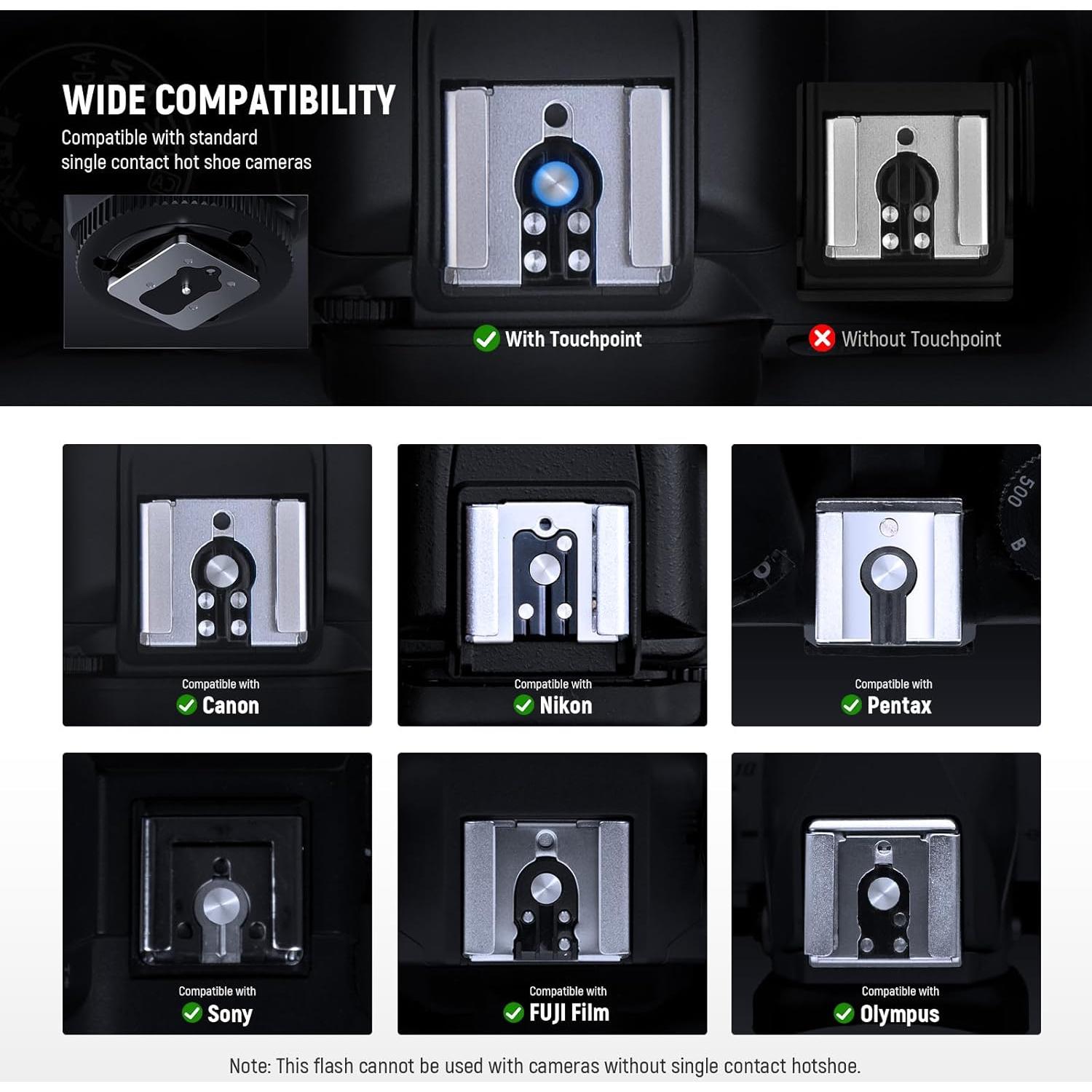 Flash de Cámara NEEWER Z160 22Ws GN14 6000K TTL Compacto