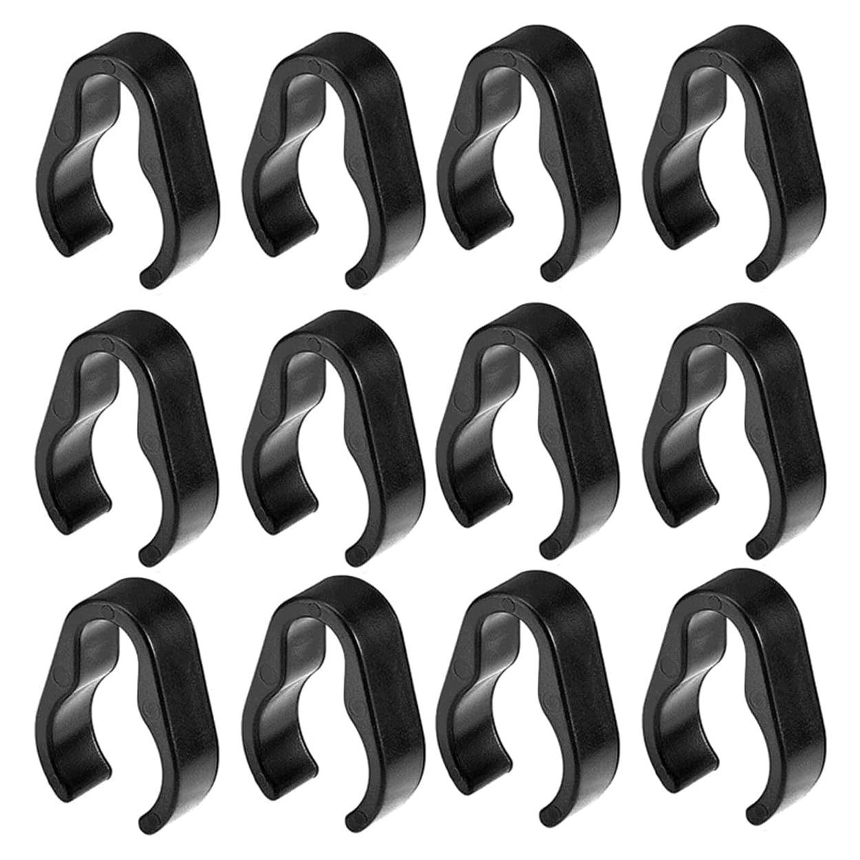 30 Clips de Cable para Micrófono Mollensiuer, 28mm, Negro