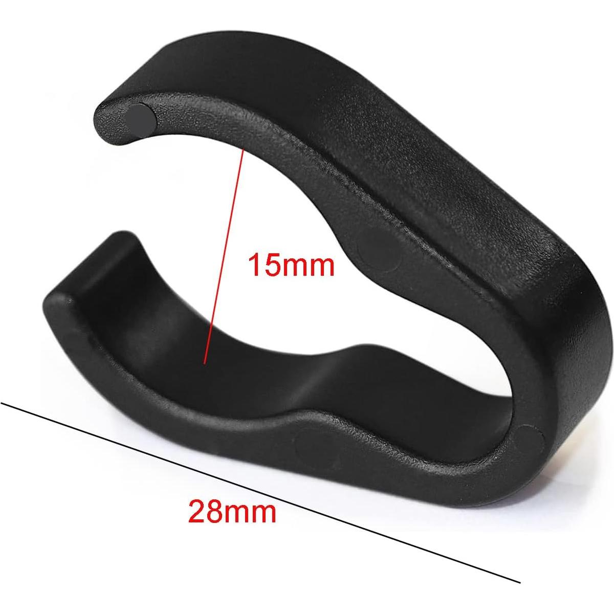 30 Clips de Cable para Micrófono Mollensiuer, 28mm, Negro