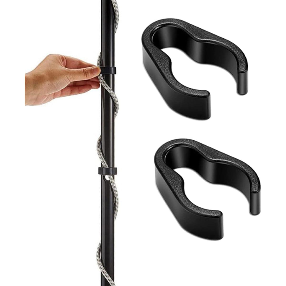 30 Clips de Cable para Micrófono Mollensiuer, 28mm, Negro