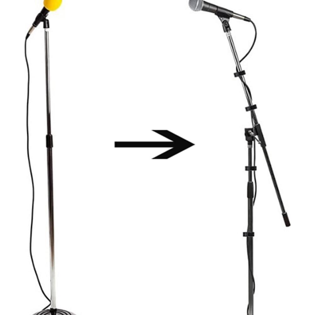 30 Clips de Cable para Micrófono Mollensiuer, 28mm, Negro