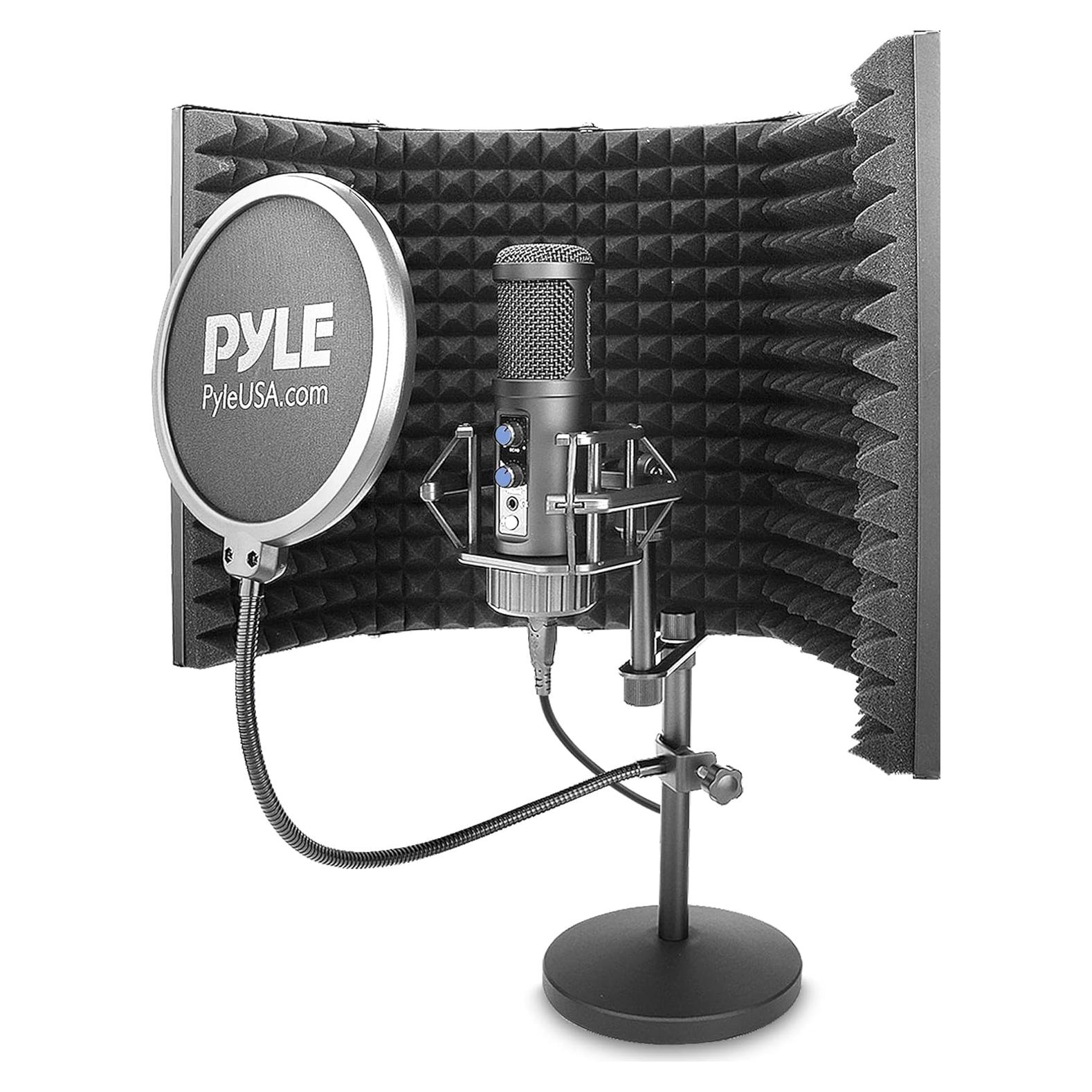 Kit Micrófono USB PyleUsa Condensador Cardioide con Soporte