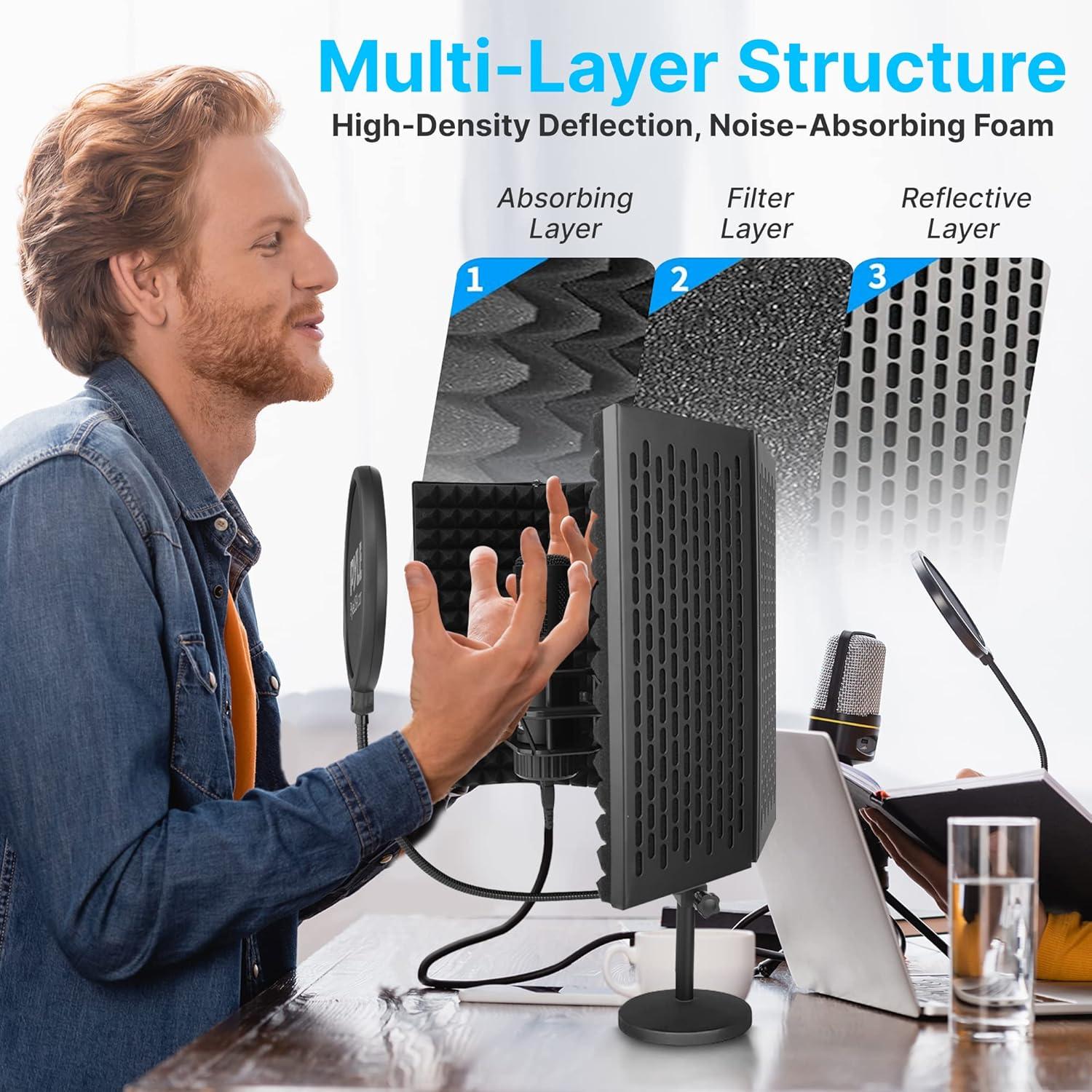 Kit Micrófono USB PyleUsa Condensador Cardioide con Soporte