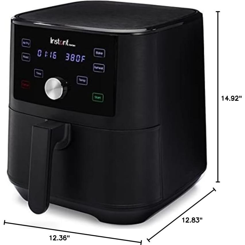 Freidora de Aire Instant Pot Vortex 6L 4 en 1, Fácil Limpieza