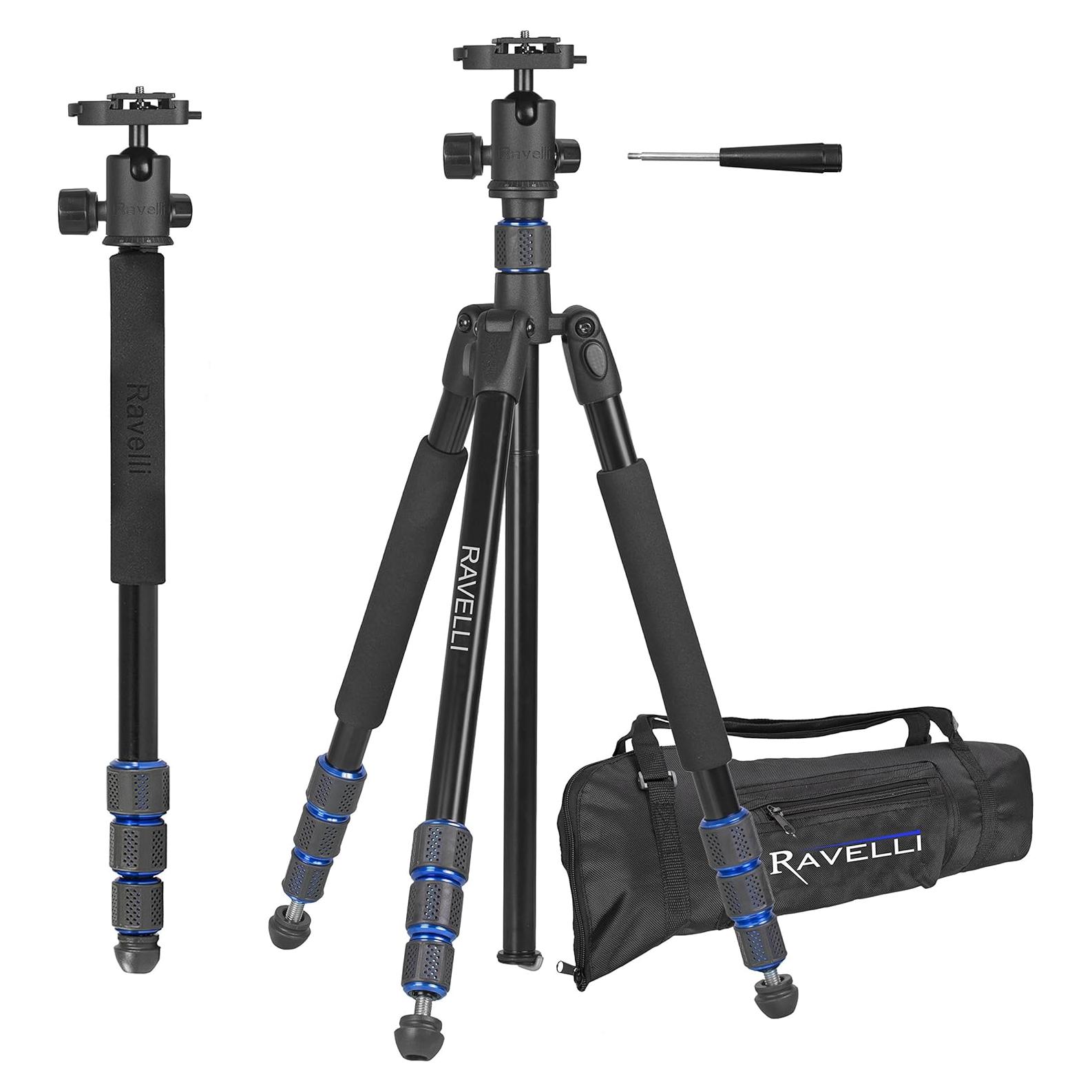 Trípode Profesional Ravelli APGL5 con Cabezal de Bola y Bolsa