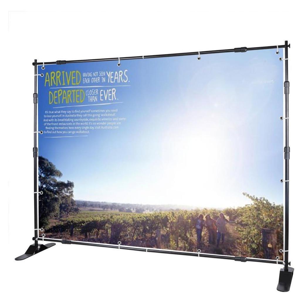 VEVOR Backdrop Banner Stand 8 x 8 Ft Adjustable Height Background with Carrying Bag for Parties, Wedding, Photo Booth, Trade Show