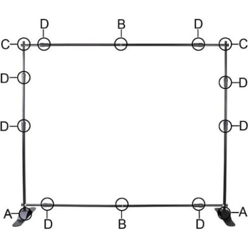 VEVOR Backdrop Banner Stand 8 x 8 Ft Adjustable Height Background with Carrying Bag for Parties, Wedding, Photo Booth, Trade Show