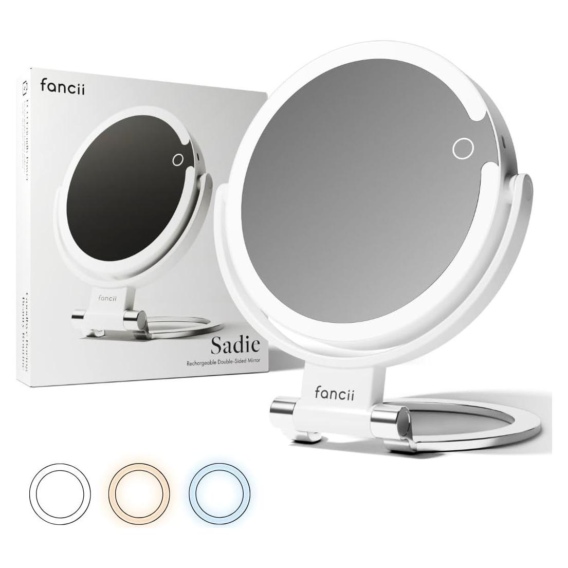 Espejo de Aumento Fancii 10x/1x LED 9 Pulgadas Plegable