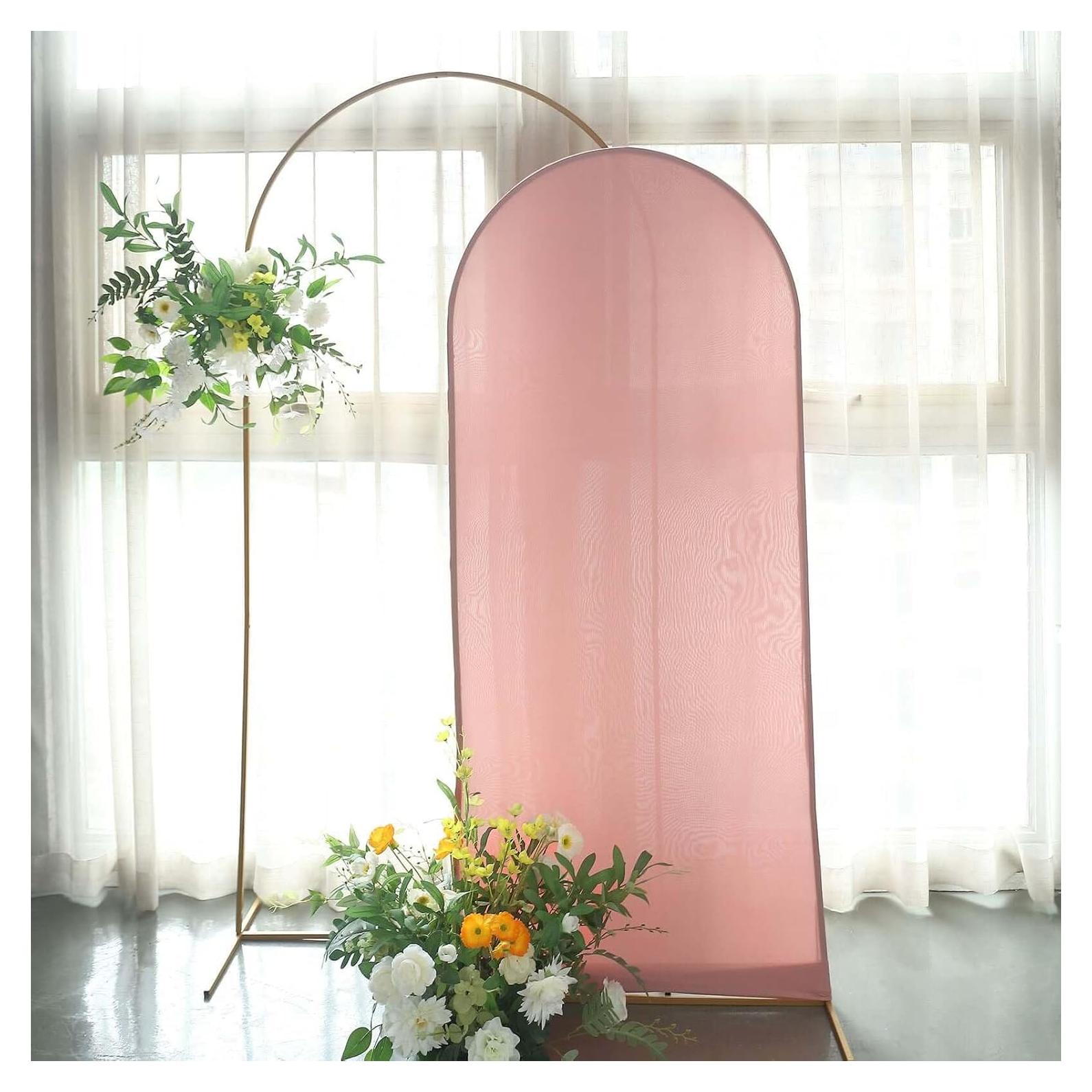 Cubierta de Marco de Fondo Spandex Efavormart 6 pies Rosa Polvoriento