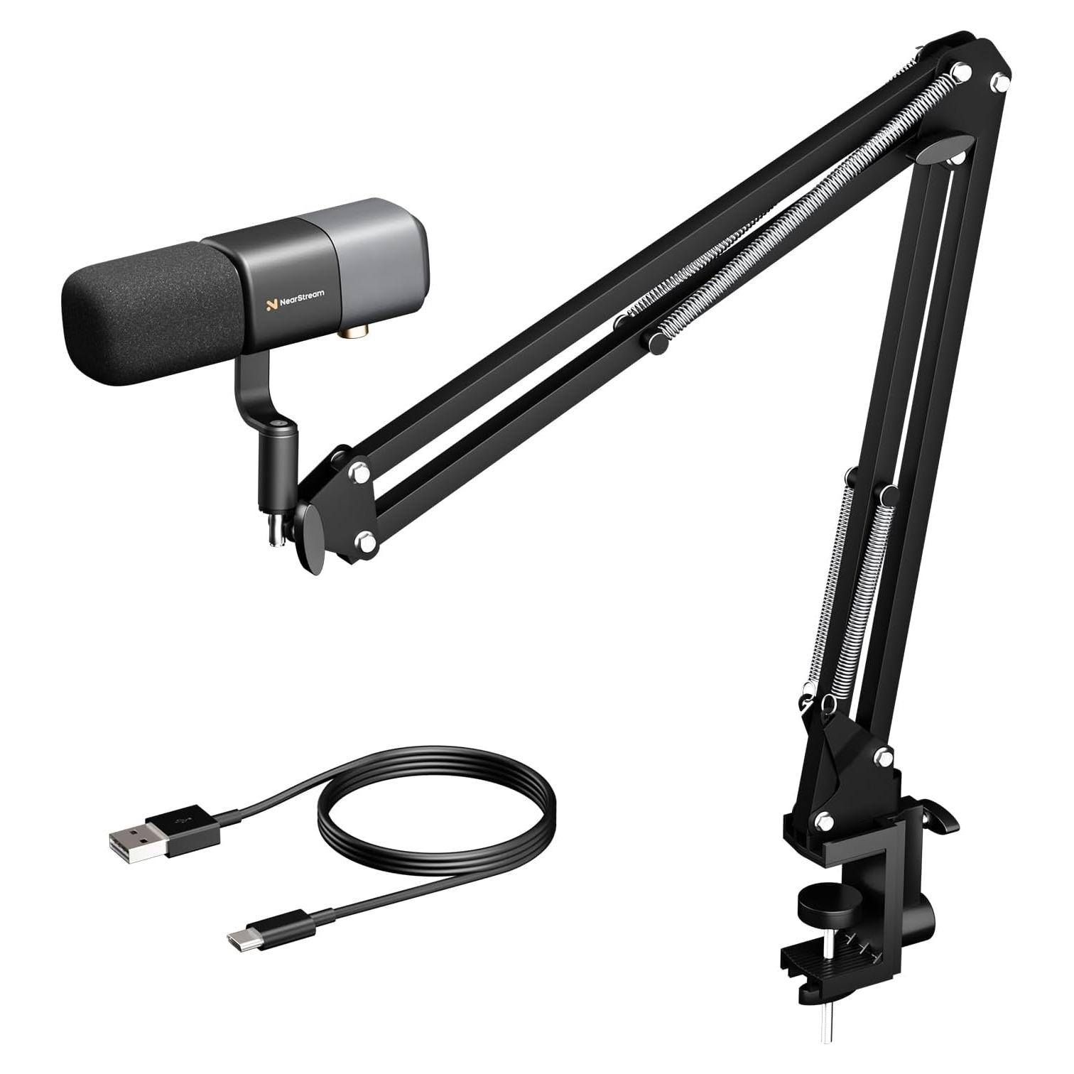 Micrófono de condensador AM20X USB/XLR con soporte ajustable