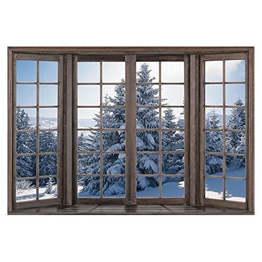 Fondo de Fotografía Vinilo Yeele 3x2.5m Invierno Bosque