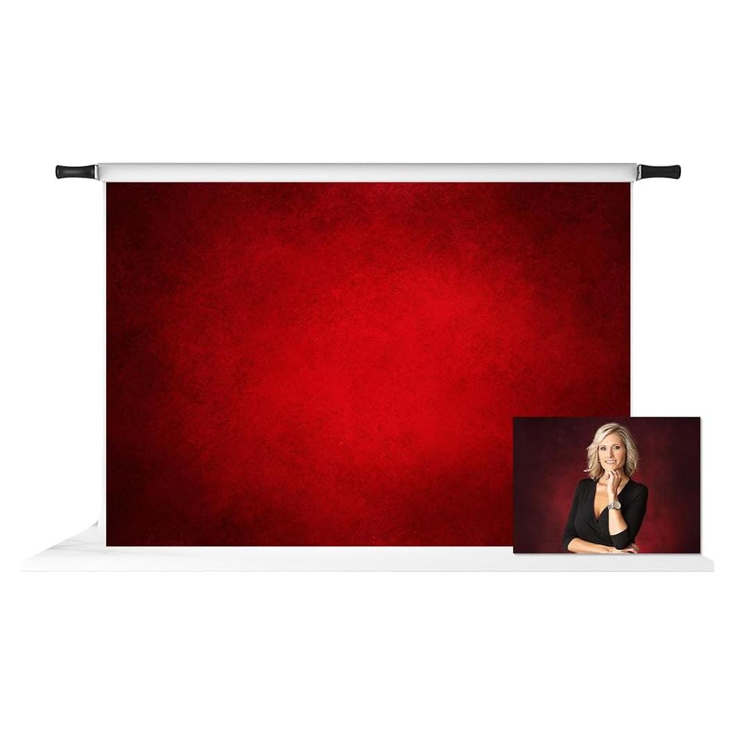 Fondo de Fotografía Rojo 7x5ft Kate Microfibra Lavable