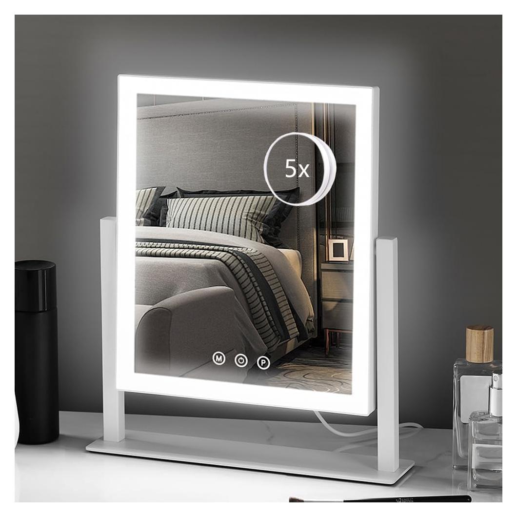 Espejo de Maquillaje Iluminado HIEEY 35.8x30.7cm 3 Modos