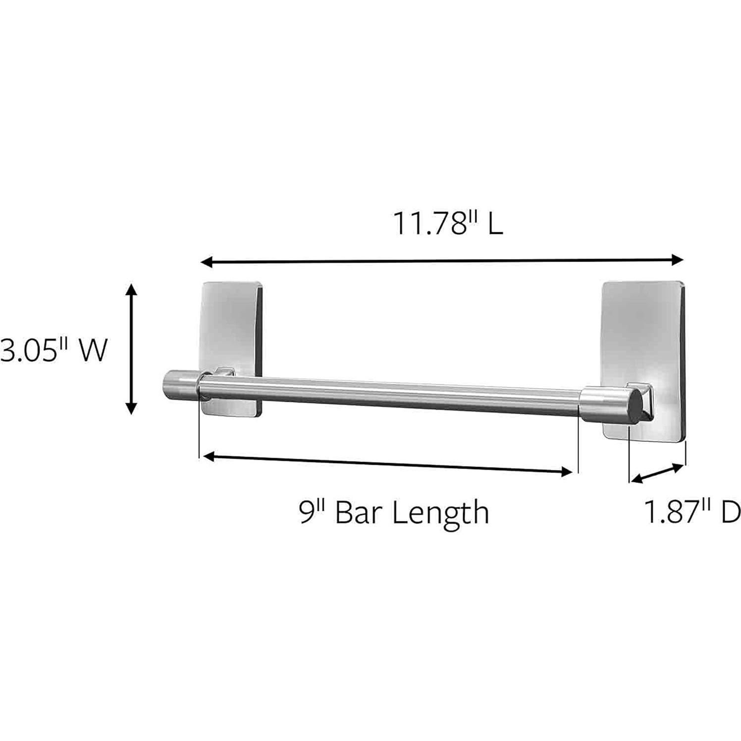 Barra para Toalla de Mano Command Níquel Satinado 22.86 cm