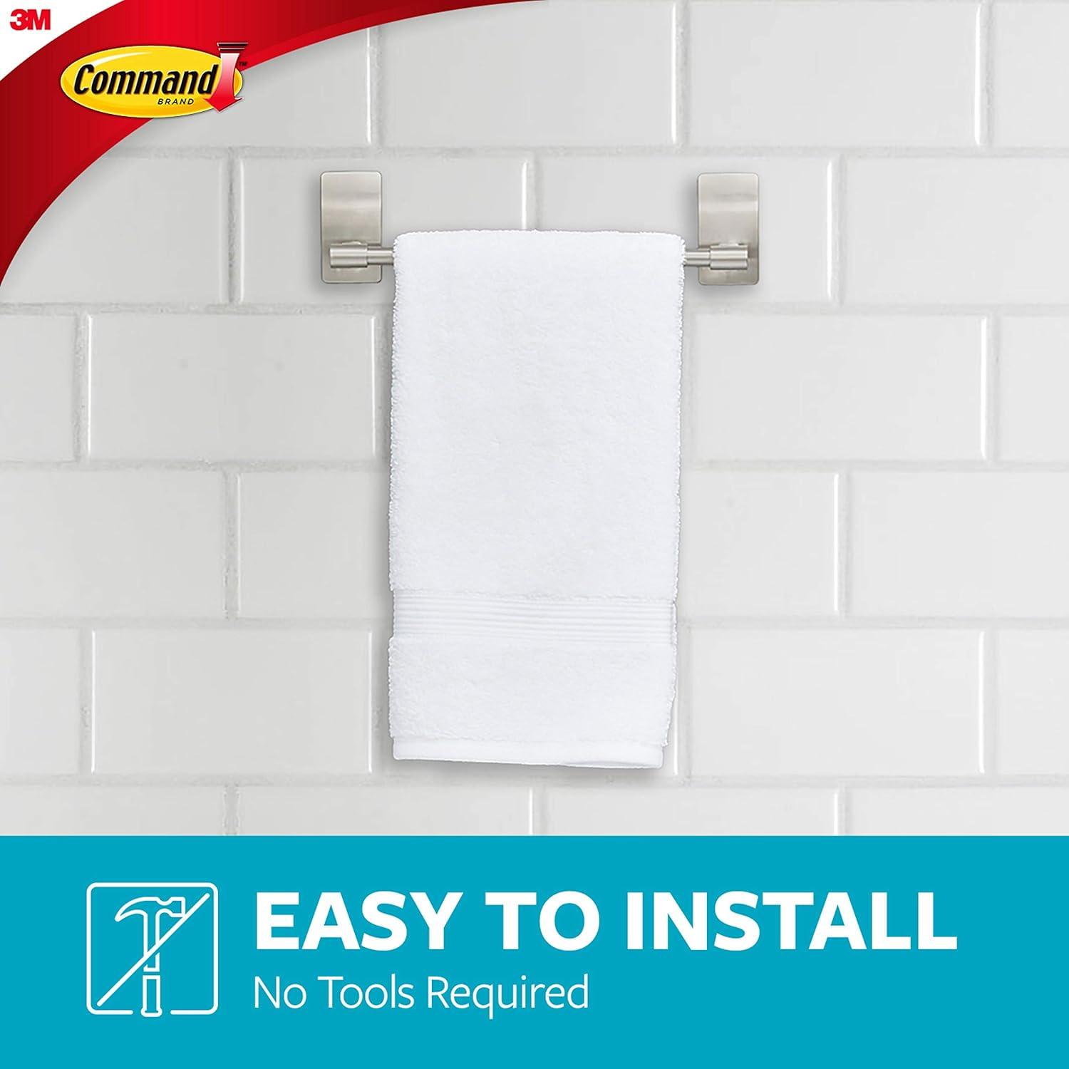 Barra para Toalla de Mano Command Níquel Satinado 22.86 cm