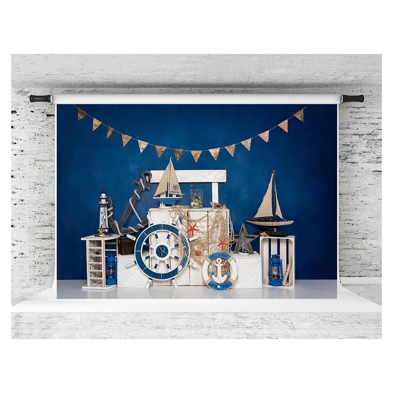 Fondo Fotográfico Azul Kate 2.2m x 1.5m para Cumpleaños