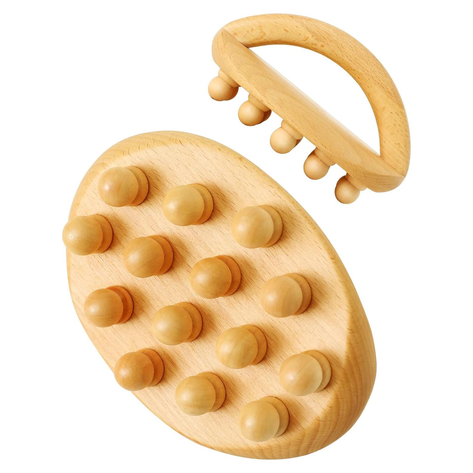 Cepillo de Masaje de Madera AiRelax para Drenaje Linfático