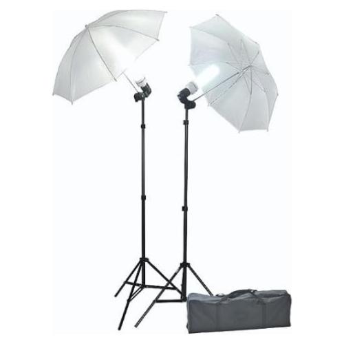 Kit de Iluminación de Estudio ePhoto 5500K con Paraguas