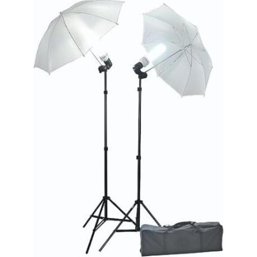 Kit de Iluminación de Estudio ePhoto 5500K con Paraguas