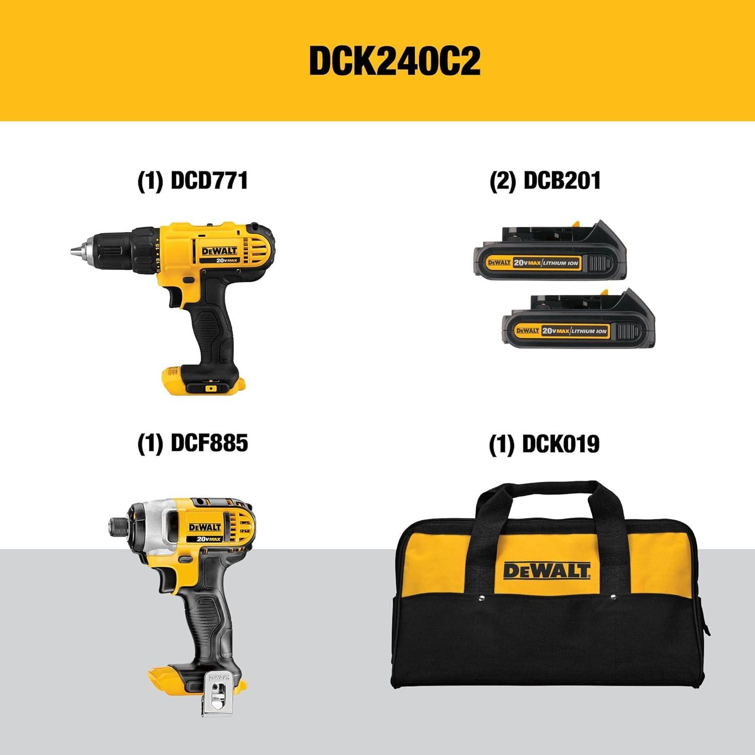 Taladro y Destornillador DEWALT 20V MAX Kit 2 Baterías