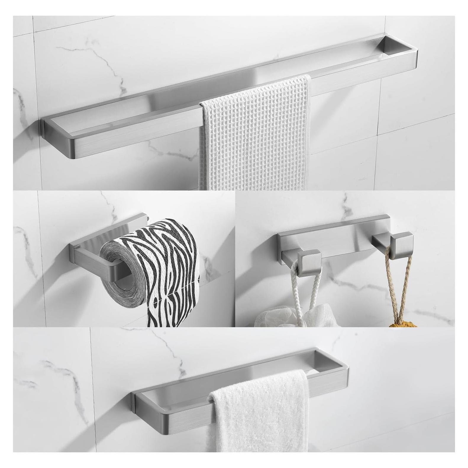 Juego de Accesorios de Baño YACVCL 4 Piezas Acero Inoxidable