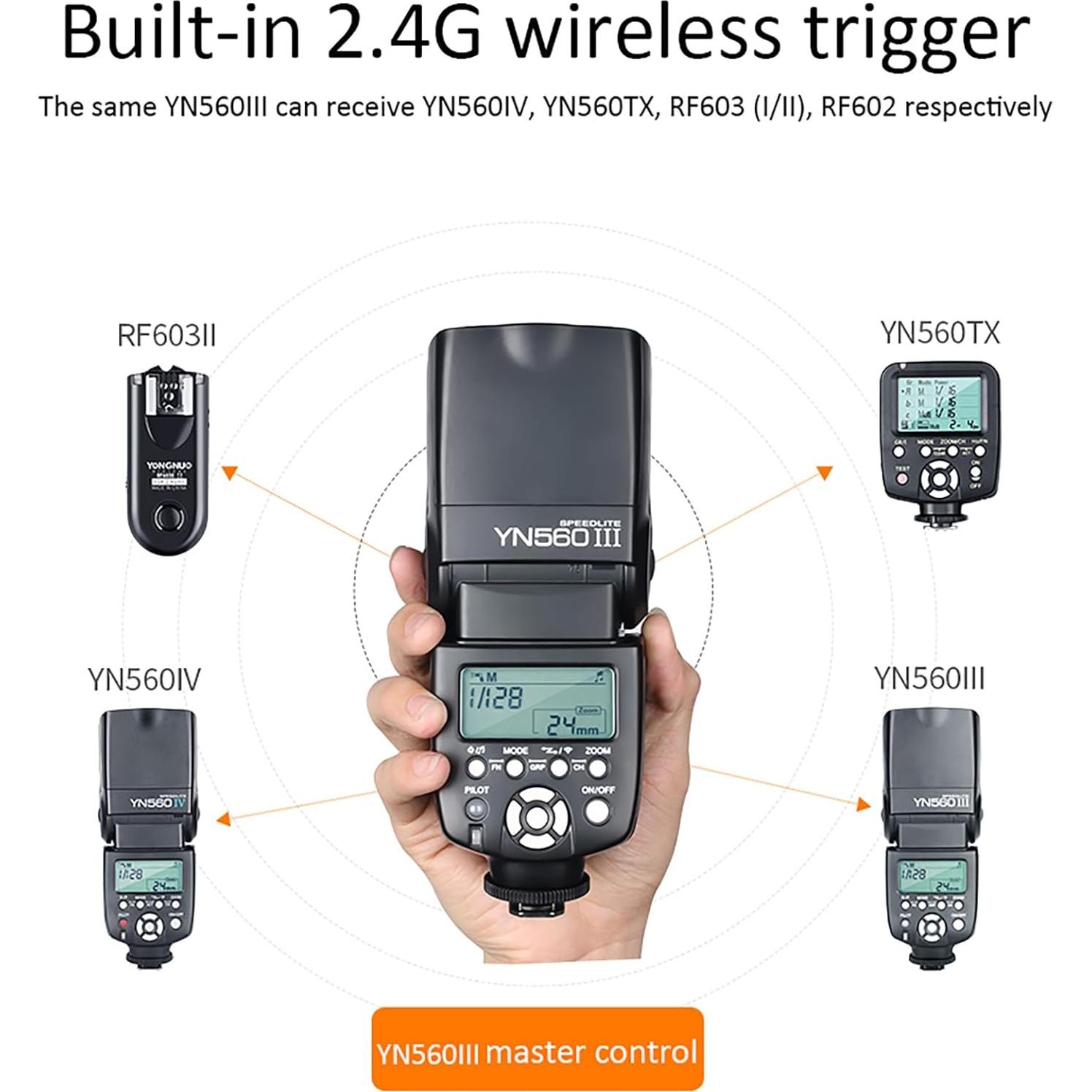 Flash Profesional Yongnuo YN560 III Speedlight GN58 2.4G
