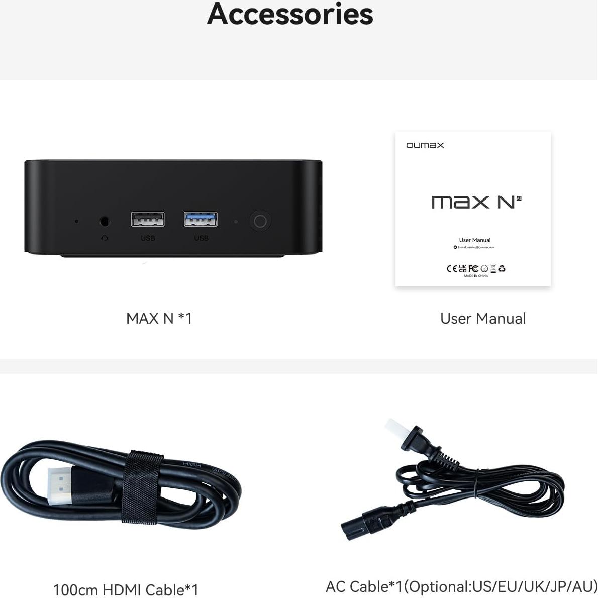 Mini PC OUMAX MAX N 13ª Gen 16GB RAM 500GB SSD 4K