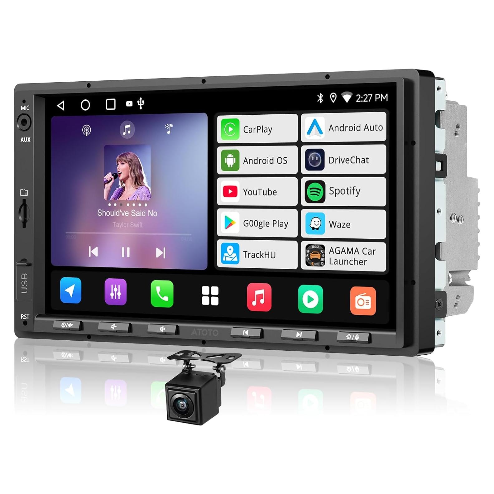 Estéreo de Coche Android A5L 7" con Cámara Reversa y CarPlay