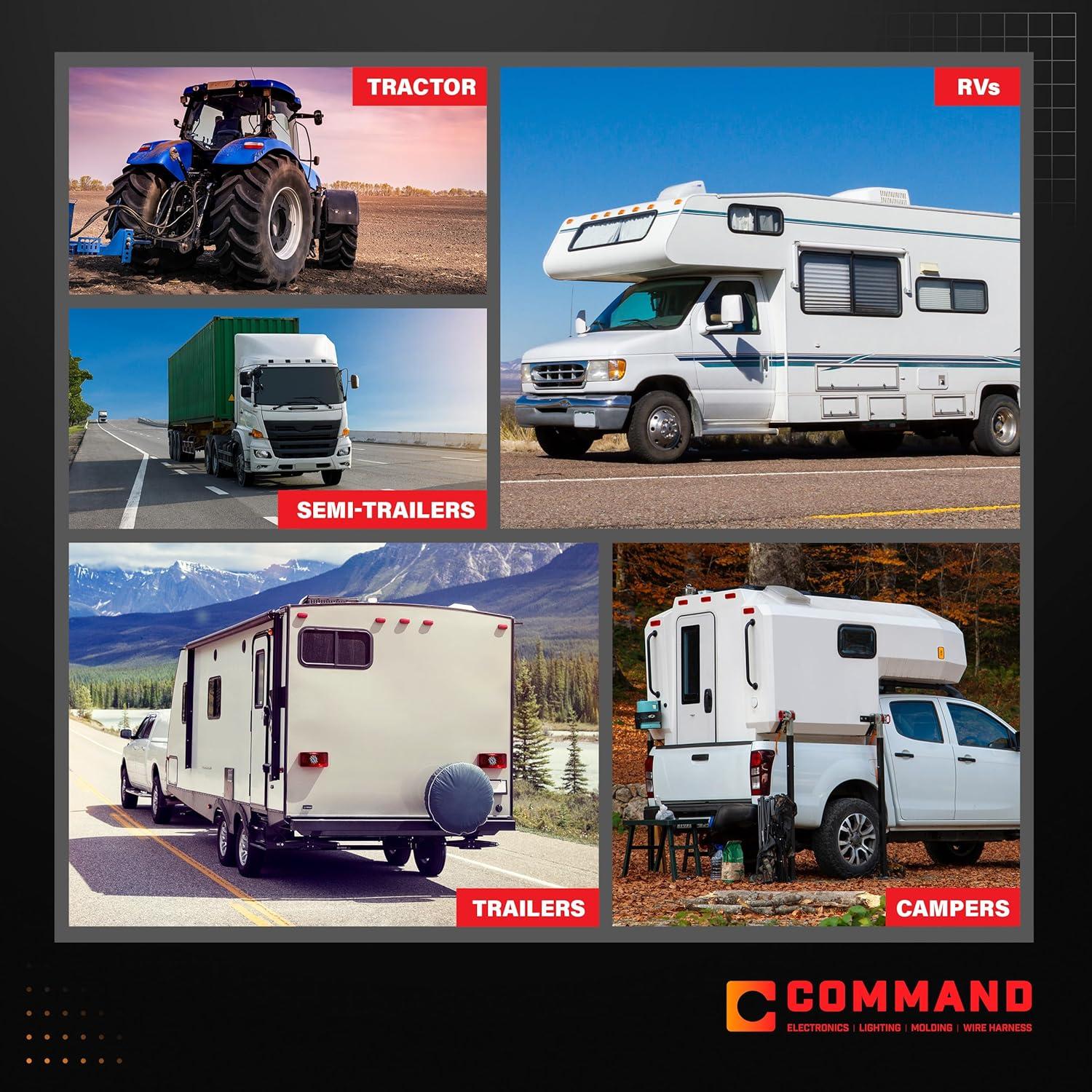 Luz de Montaje Superficial Command Electronics K-53P Ámbar - Paquete de 2