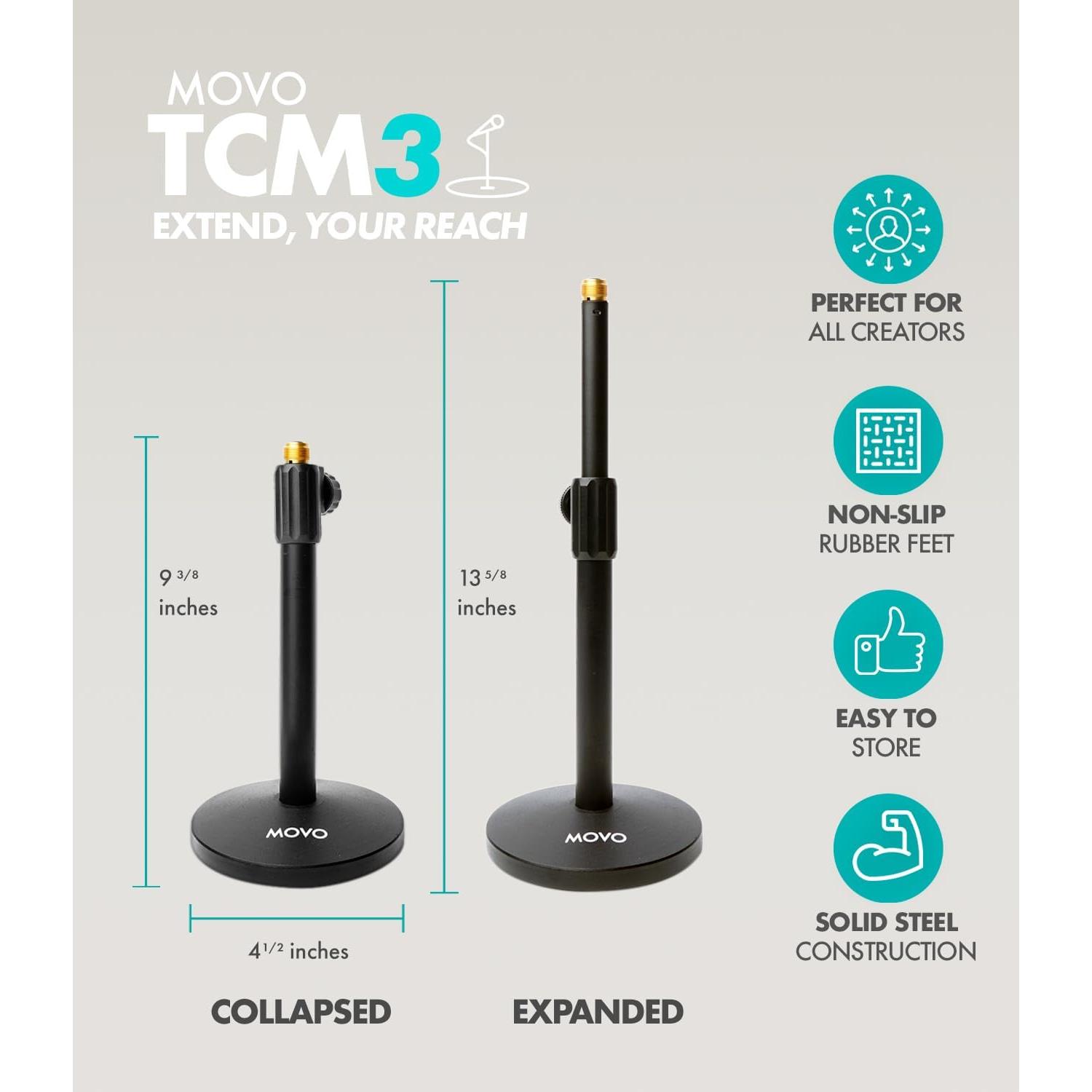 Paquete de Podcast Movo - Interfaz USB Phantom + 2 Micrófonos UM6