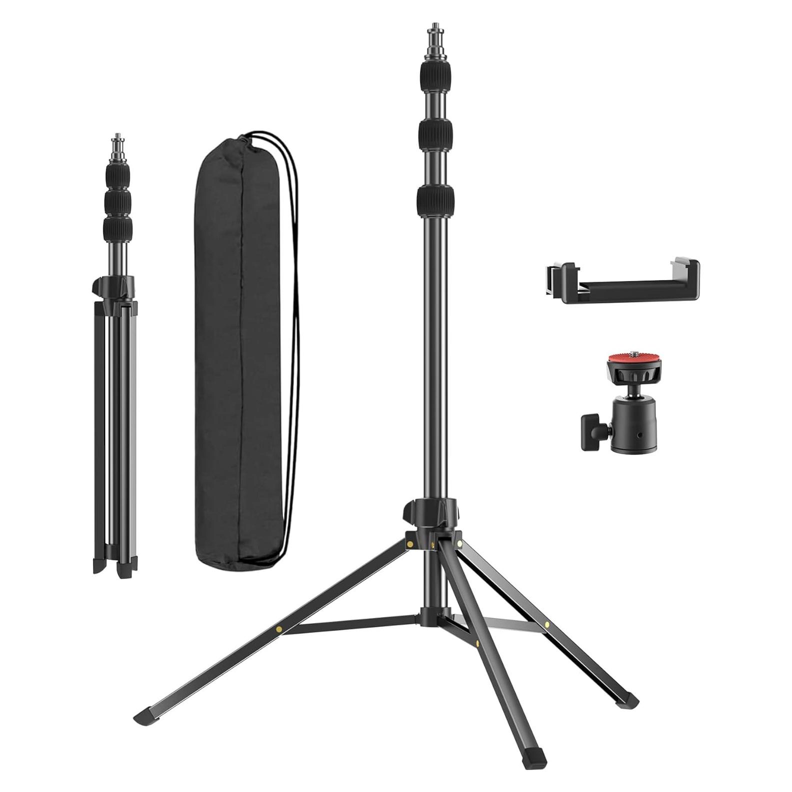 Trípode Ligero LenTok para Luz de Anillo 1.75m Ajustable