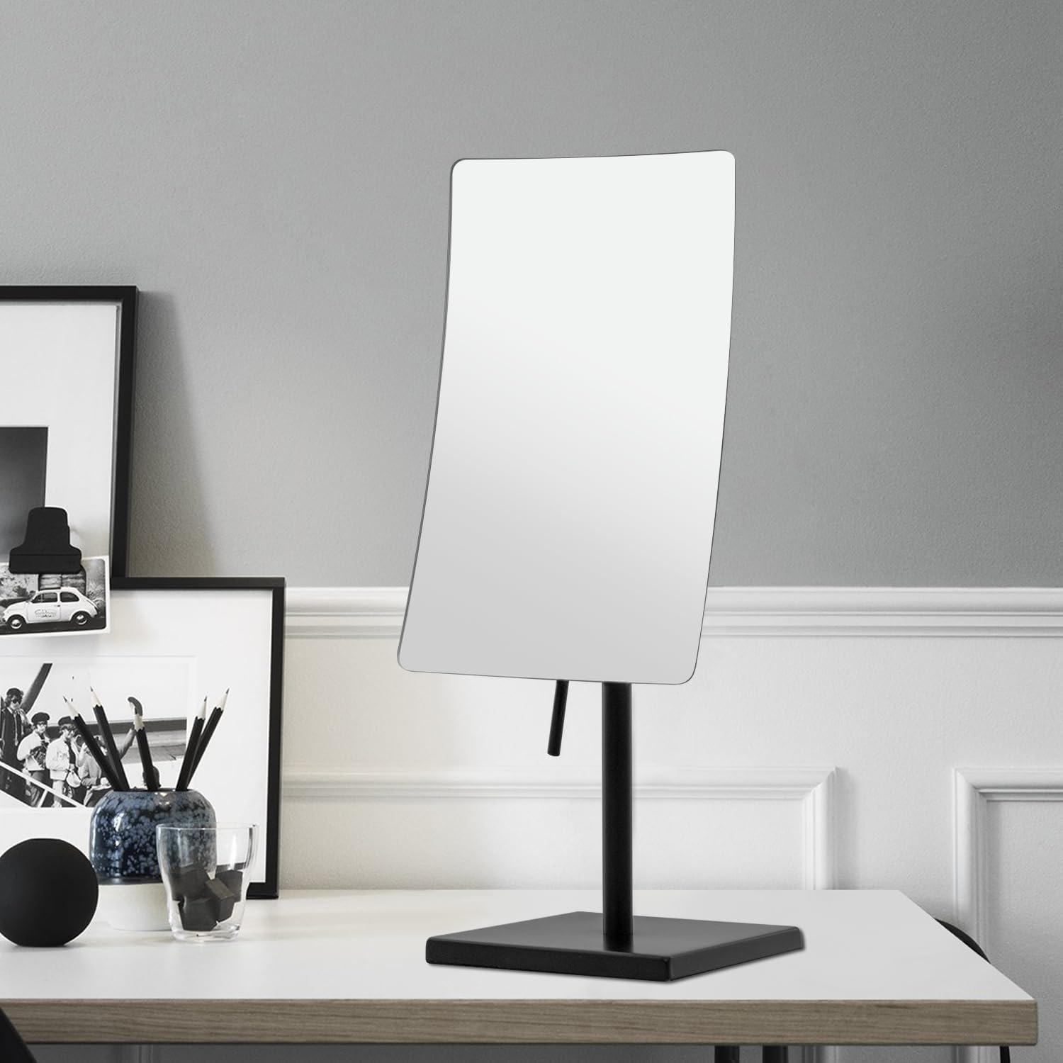 Espejo de Maquillaje DOWRY 5X Ajustable Acero Inoxidable Negro