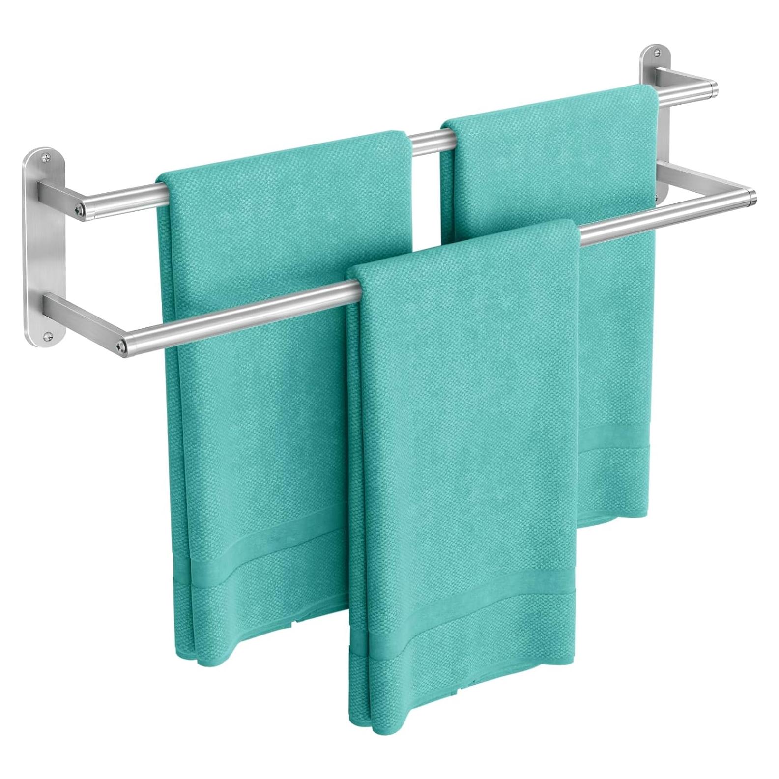 Soporte para Toallas XEENEW Doble 60 cm Acero Inoxidable