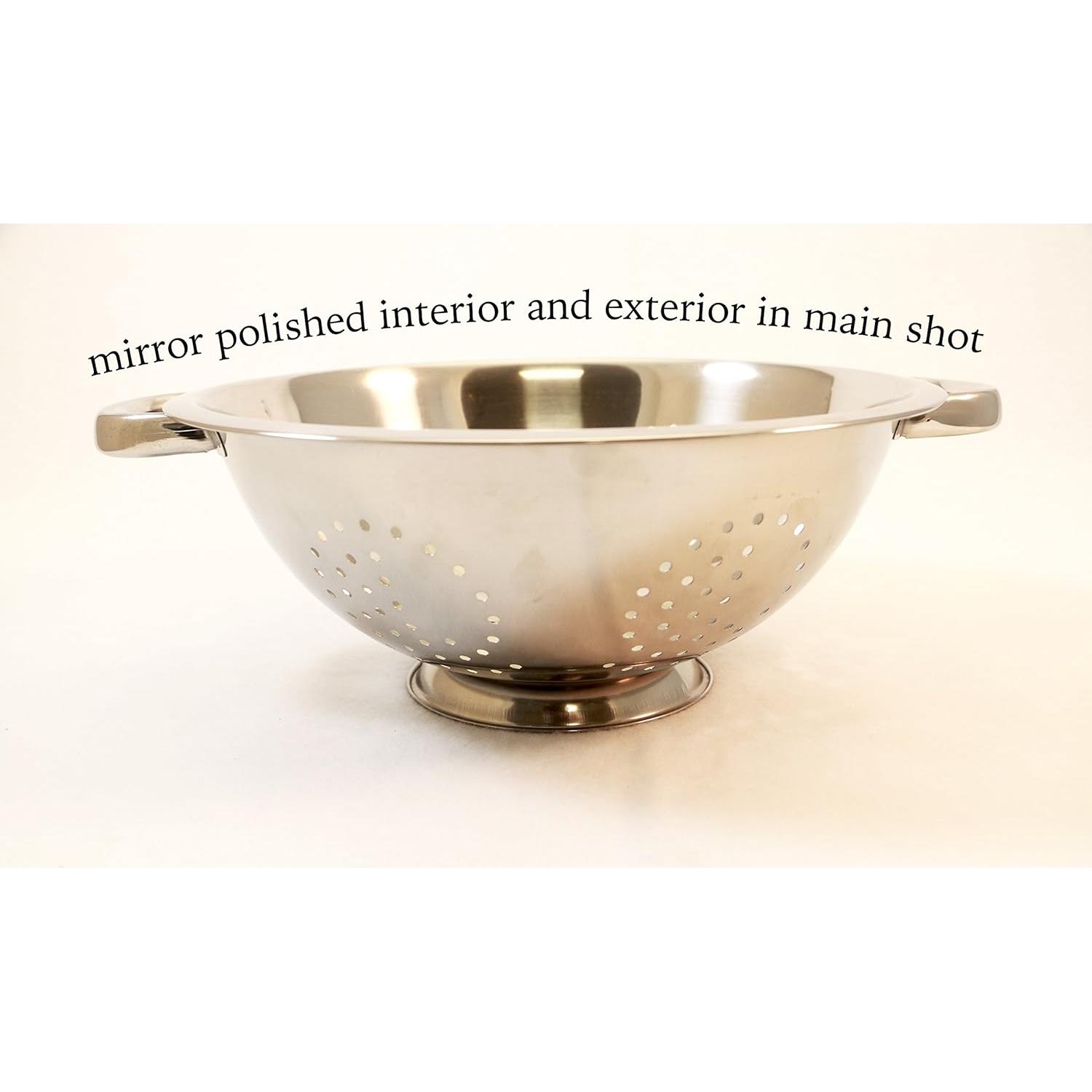 Colador de Acero Inoxidable EXCELSTEEL 5 Qt Alta Resistencia