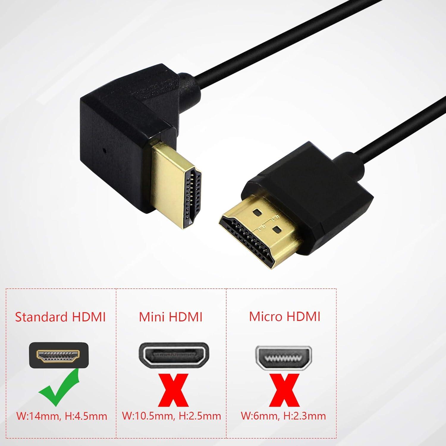 Cable HDMI Macho a Macho 15cm PNGKNYOCN 4K 60Hz Ángulo Recto
