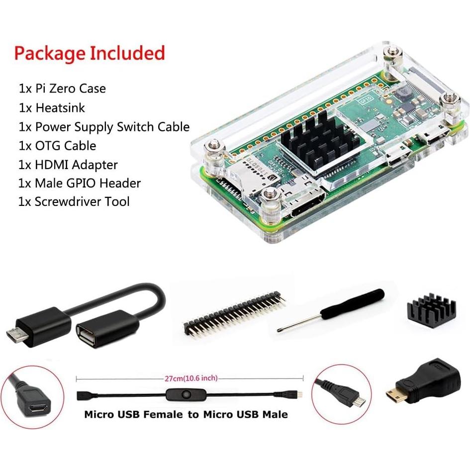 Caja iUniker para Raspberry Pi Zero 2 W con accesorios