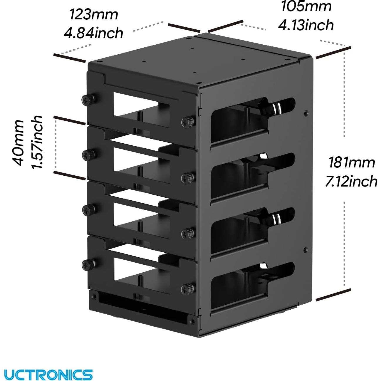 UCTRONICS Caja Clúster Raspberry Pi 4 Capas con Ventiladores