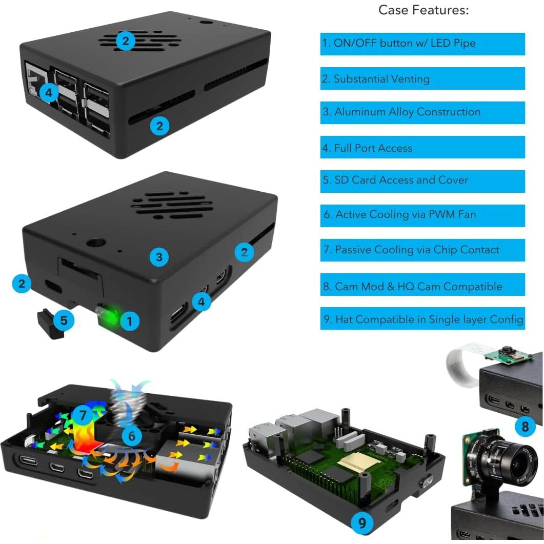 Kit de Inicio Vilros Raspberry Pi 5 - 128GB - 8GB RAM