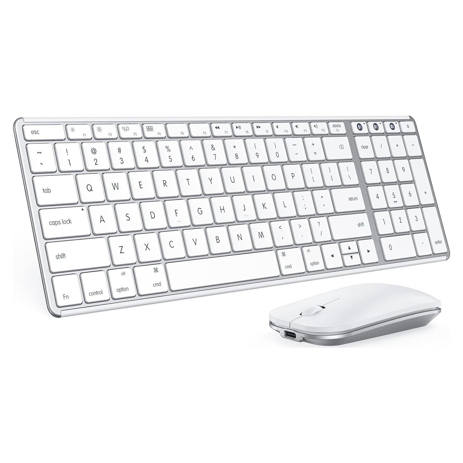 Teclado y Ratón Bluetooth seenda SKM64-2 Inalámbricos Mac