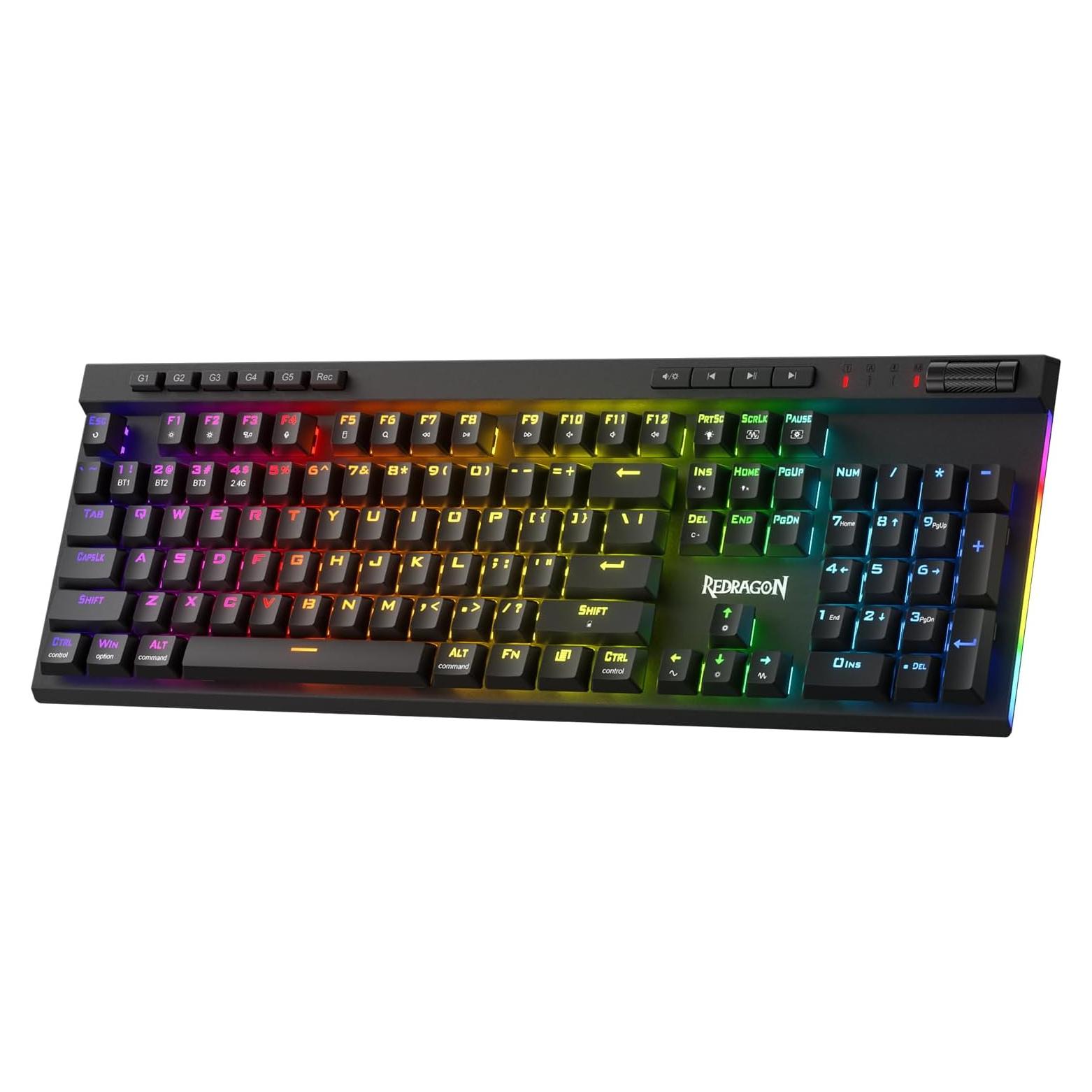 Teclado Gaming Inalámbrico Redragon K580 PRO RGB 104 Teclas