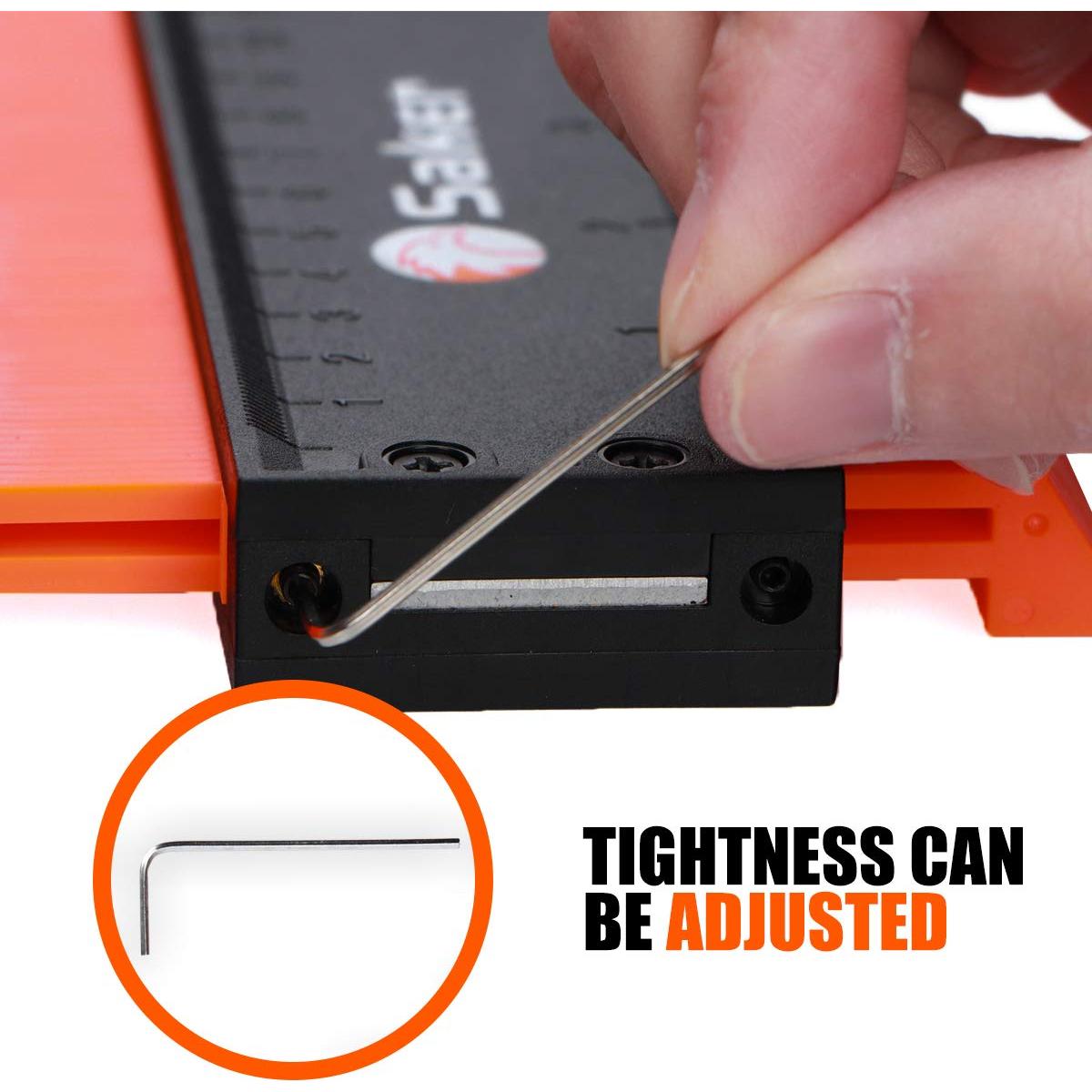 Medidor de Contorno Saker 10 cm y 25 cm Ajustable